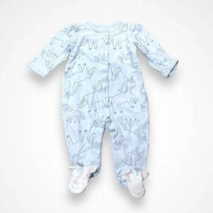 4/$20 Carter’s Light Blue  Unicorn Sleeper/Footie